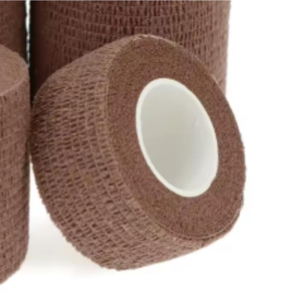 2,5CM - COBAN MARROM (BANDAGEM ELÁSTICA AUTOADESIVA)