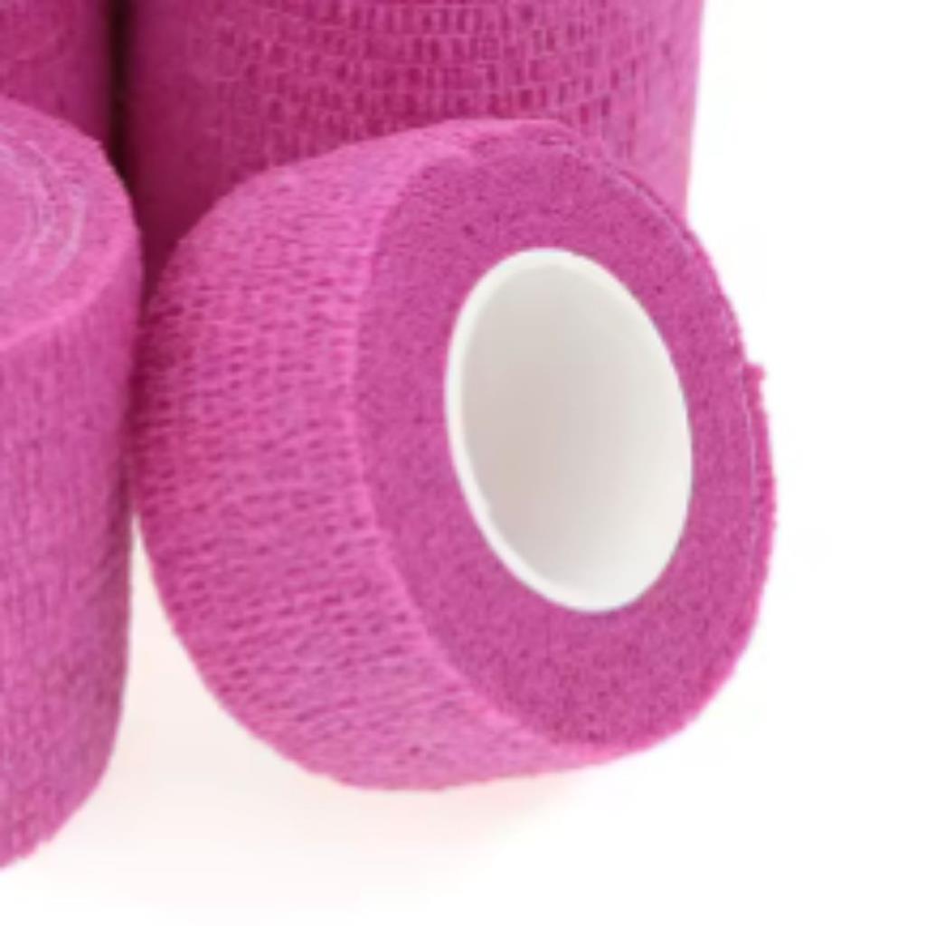 2,5CM - COBAN ROSA PINK (BANDAGEM ELÁSTICA AUTOADESIVA)