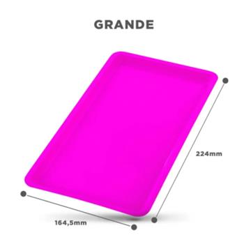 BANDEJA GRANDE ROSA PINK DE PLÁSTICO AUTOCLAVÁVEL 224X164,5X14 - LYSANDA