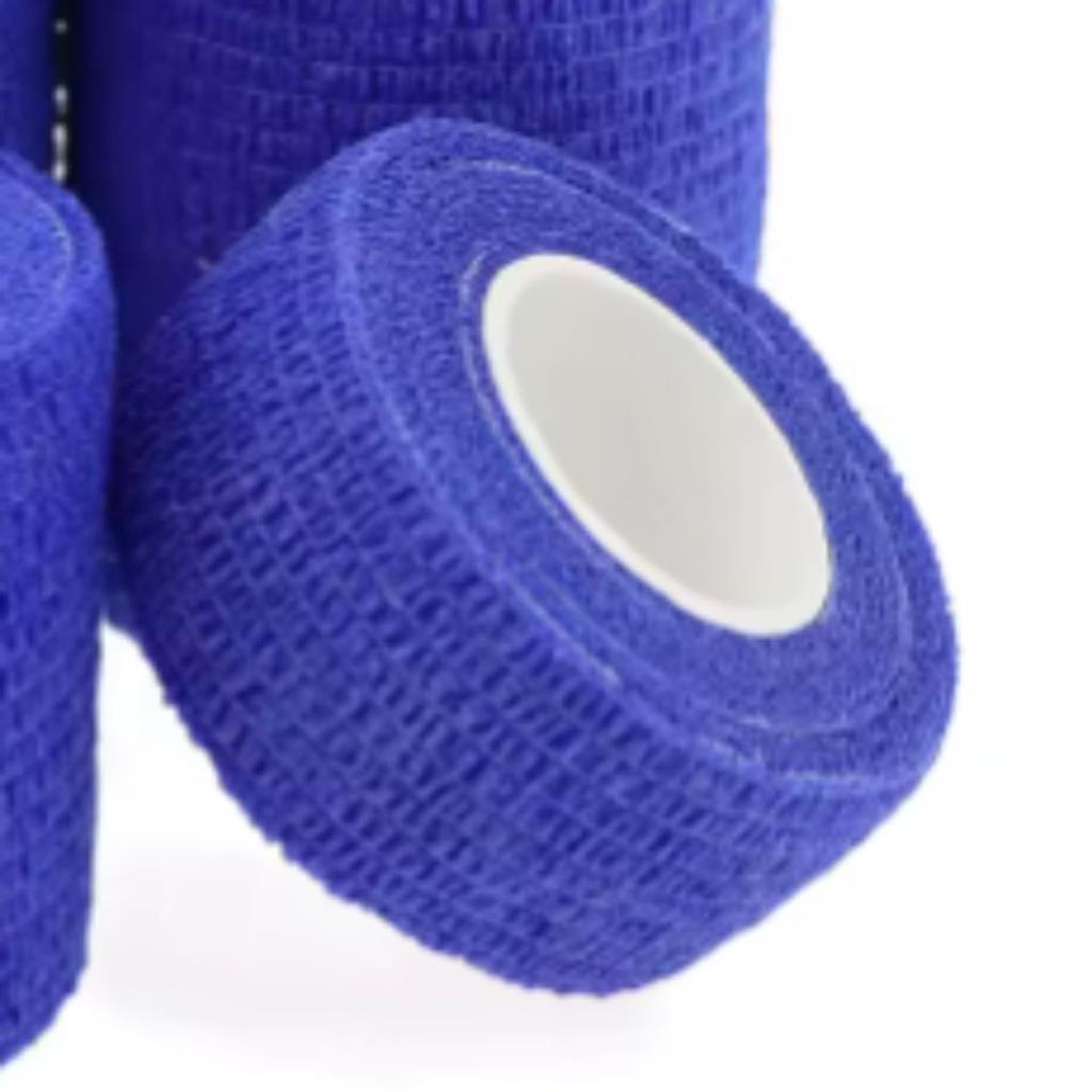 2,5CM - COBAN AZUL ESCURO (BANDAGEM ELÁSTICA AUTOADESIVA)