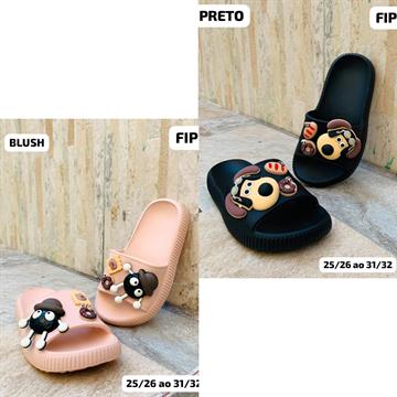CHINELO FURINHO INFANTIL C/ PINS