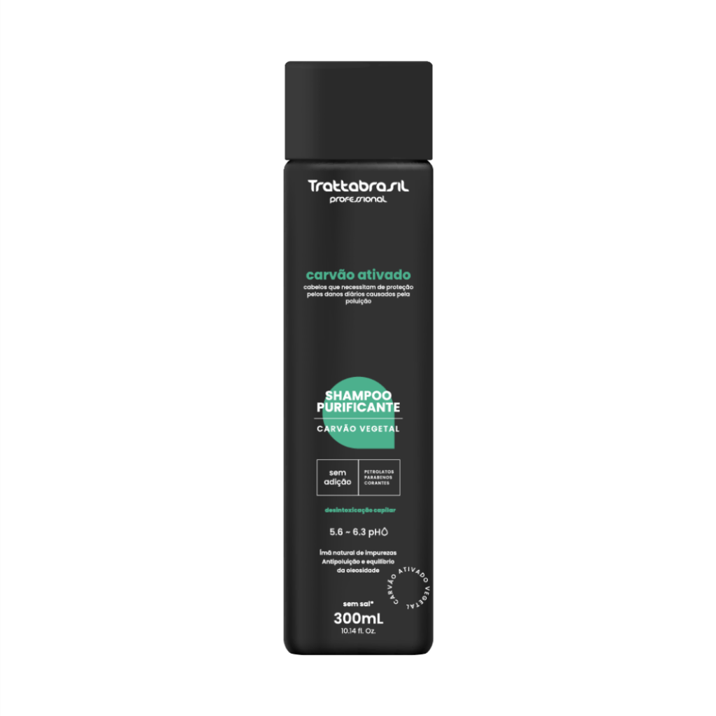 SHAMPOO PURIFICANTE CARVAO VEGETAL 300 ML TRATTABRASIL