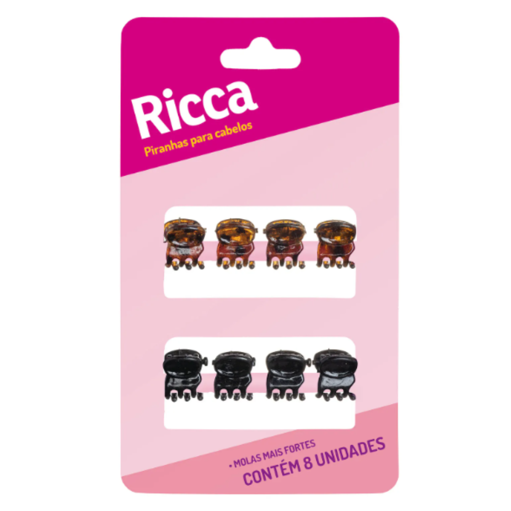 MINI PIRANHAS PARA CABELO C/8 RICCA