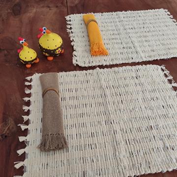 JOGO AMERICANO VASADO COMPLETO (6 LUGARES +  GUARD. + 6 ARGOLAS)