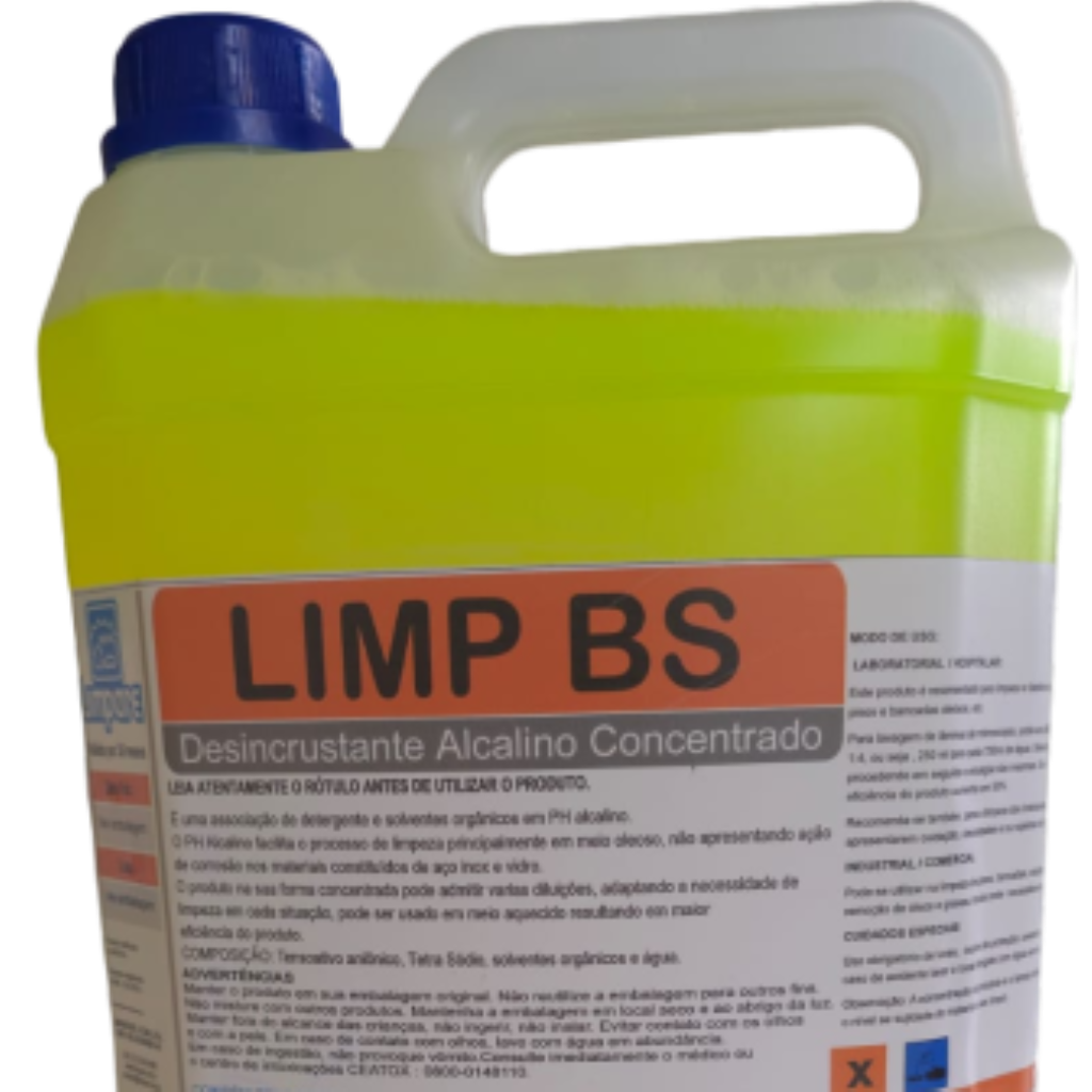 LIMP BS - DESINCRUSTANTE  ALCALINO CONCENTRADO . GL C/ 5 LT.