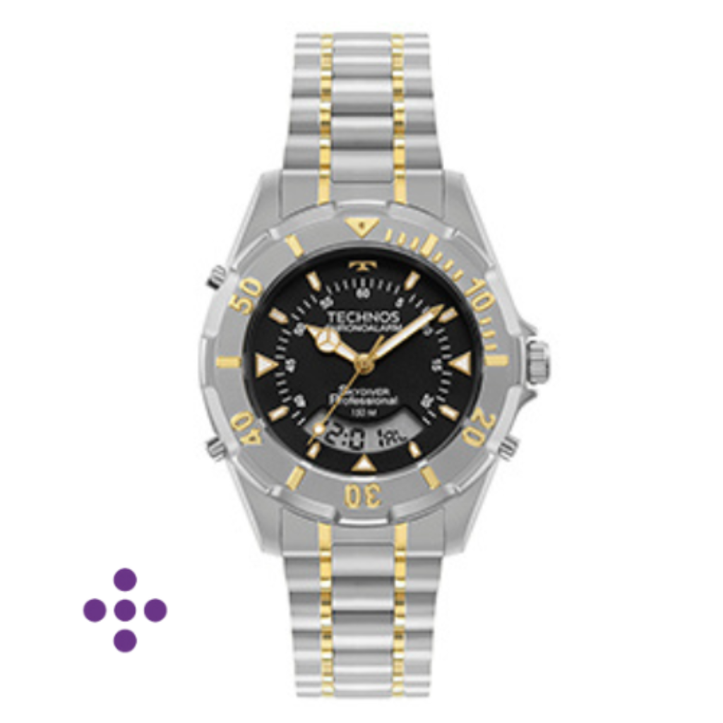 Relógio Technos Masculino Skydiver Bicolor - WT2050AGN/1P