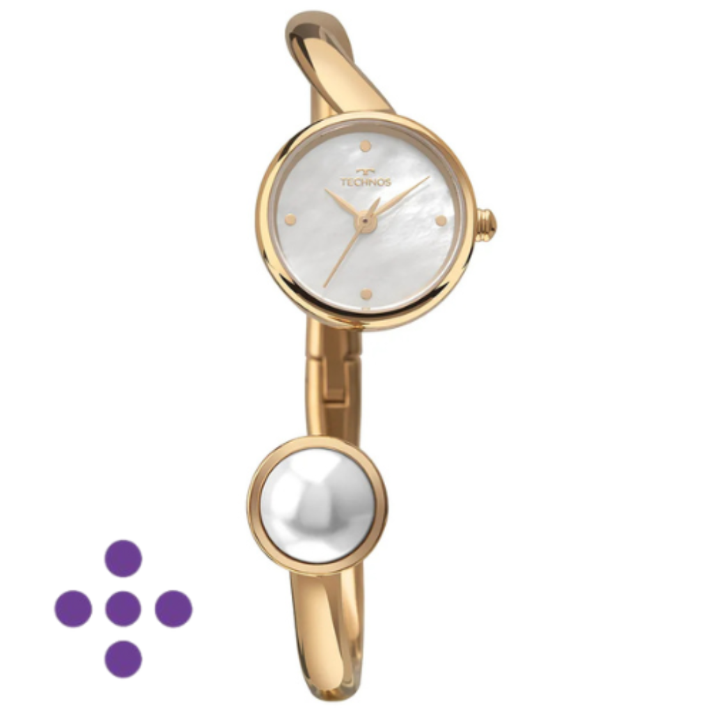 Relógio Technos Feminino Crystal Dourado - VX11AE/1B