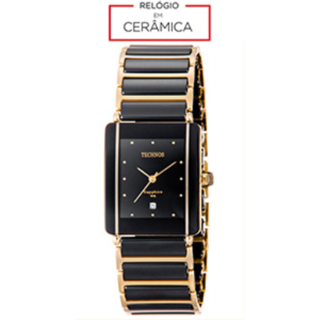 Relógio Technos Feminino Ceramic Sapphire Dourado - GN10AAPAI/4P