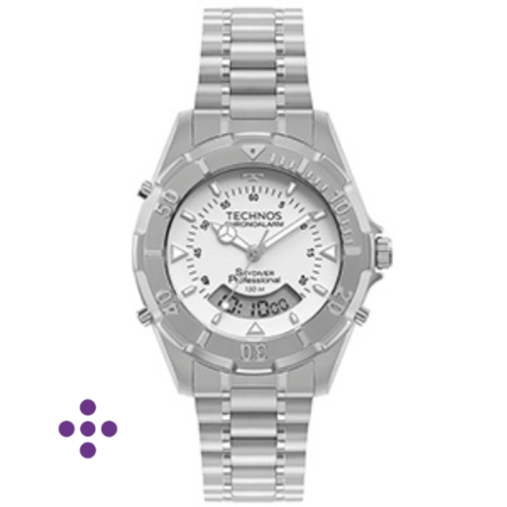 Relógio Technos Masculino Skydiver Prata - WT2050AEN/1B