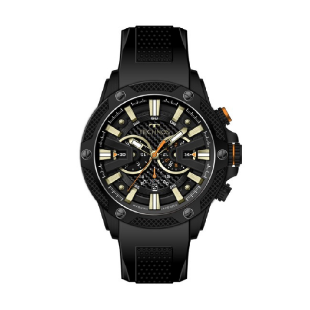 JS25BCV/2P - Relógio Technos Masculino Ts Carbon Preto