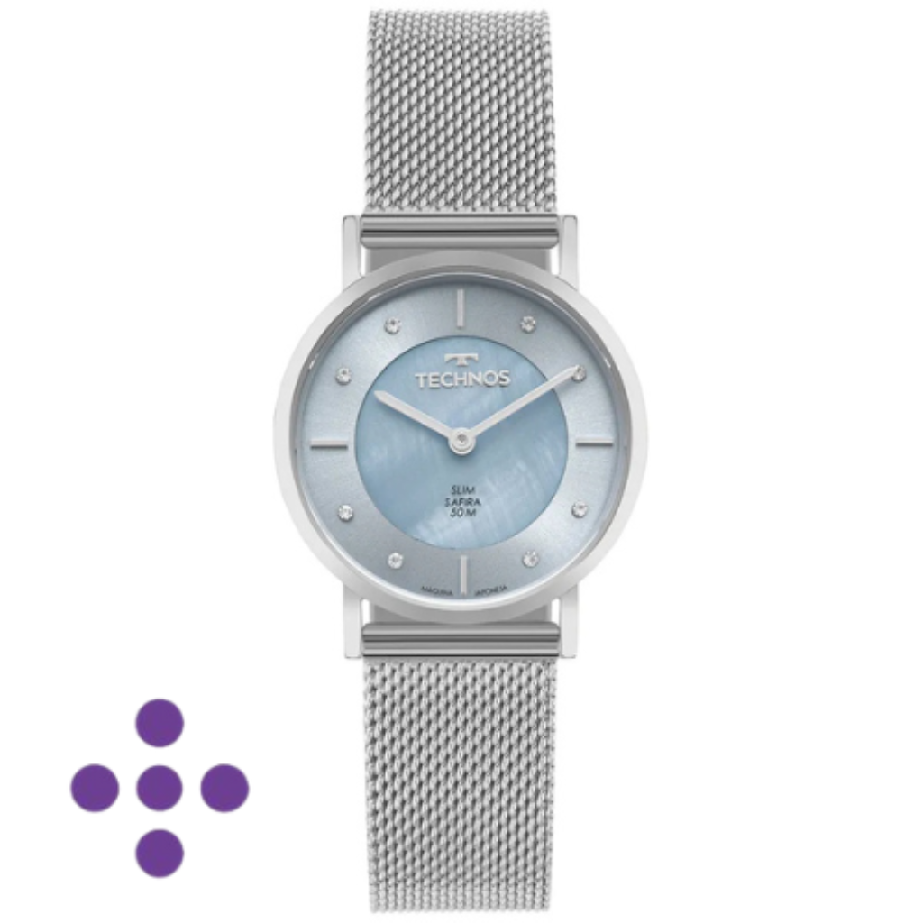 Relógio Technos Feminino Slim Prata 2025LTW/1V
