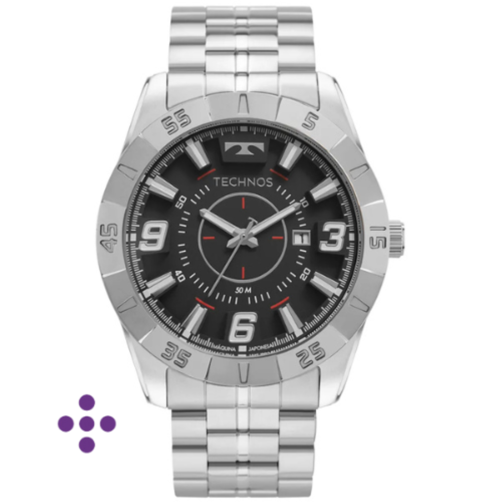 Relógio Technos Masculino Racer Prata 2115KYX/1R