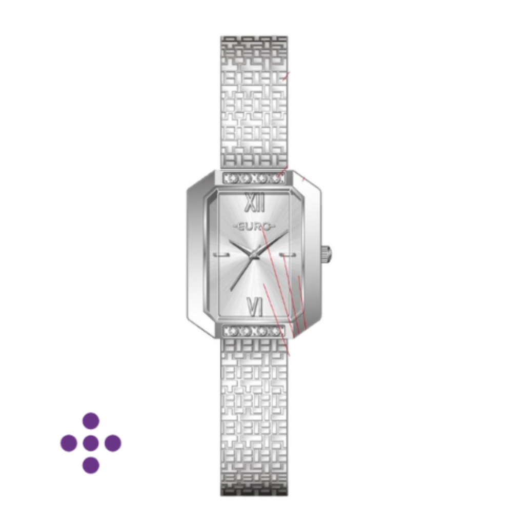 Relógio Euro Feminino Bangle Lux Prata - EU2035YZK/5K