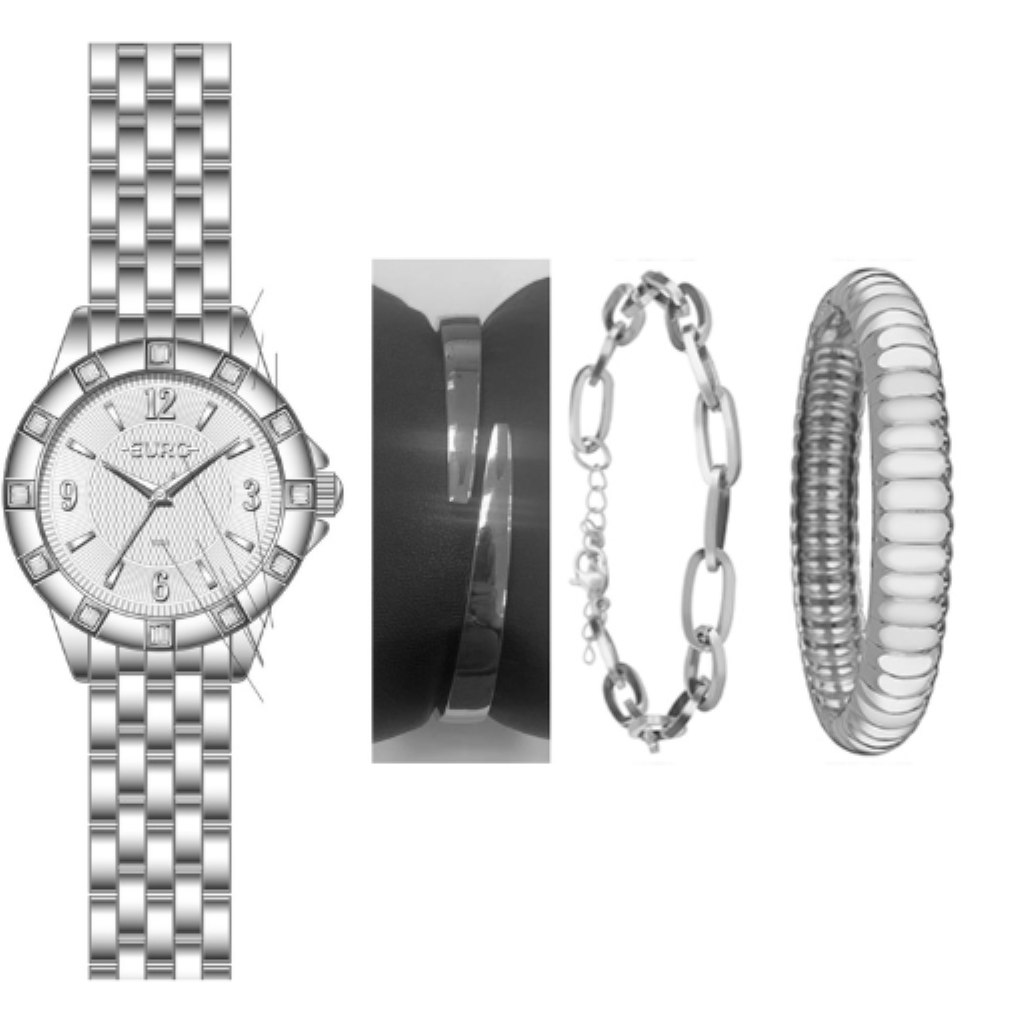 Kit Euro Feminino Soul Prata - EU2035YXY/K4K