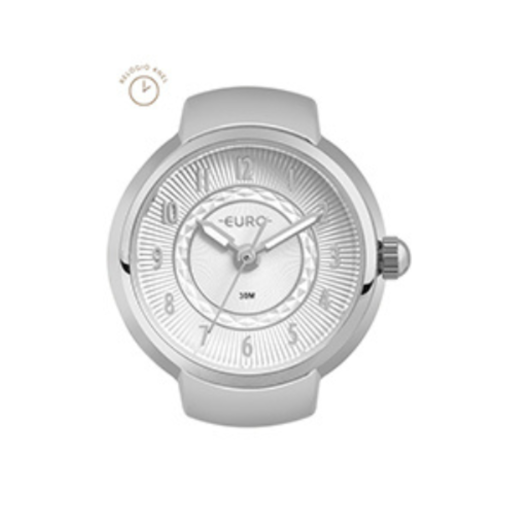 Relógio Anel Euro Feminino Unique Prata - EU2035YUW/4KI