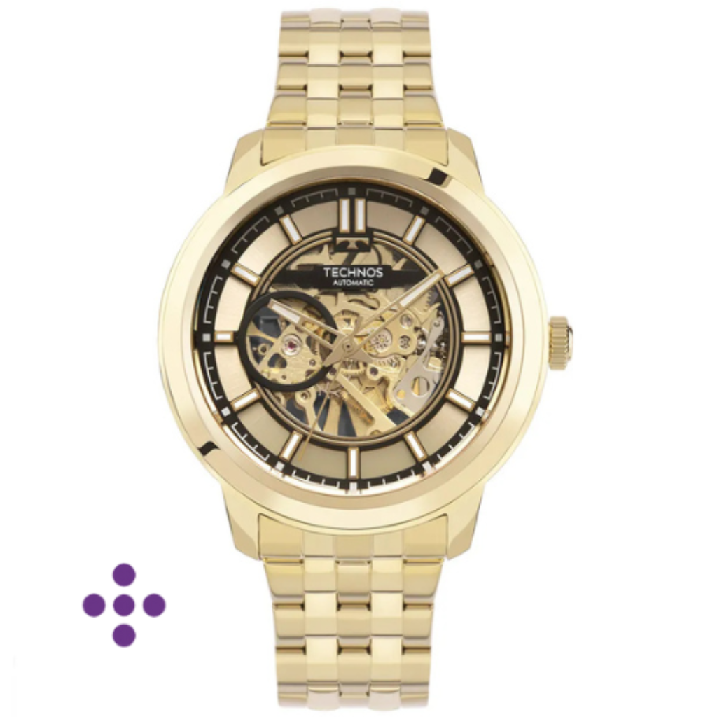 Relógio Technos Masculino Automático Dourado G3265AF/1D