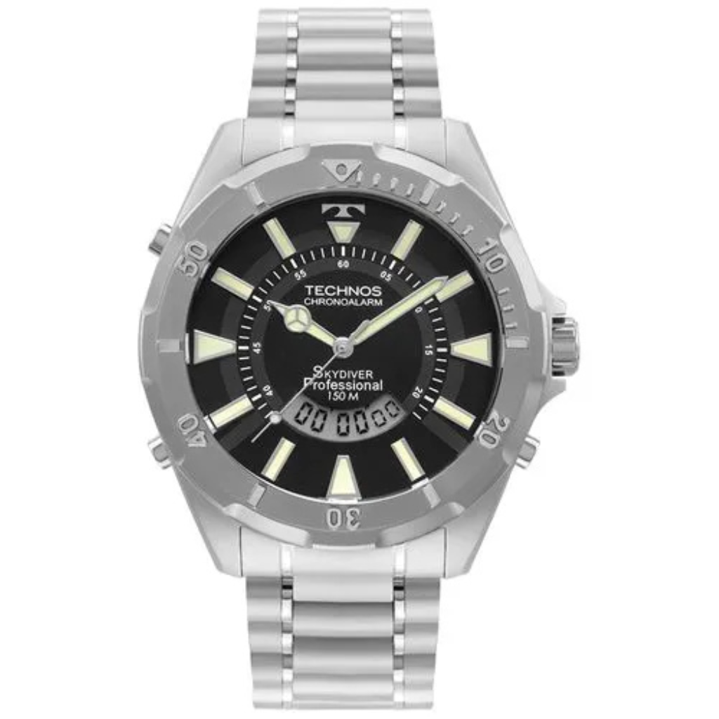 Relógio Technos Masculino Skydiver Prata WT205FY/1P
