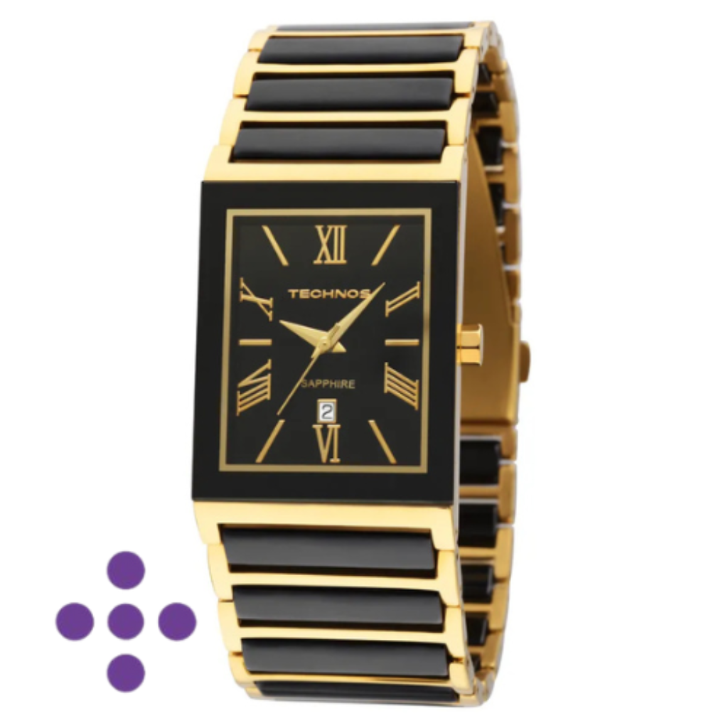 Relógio Technos Feminino Ceramic Sapphire Dourado - 2015CF/4P