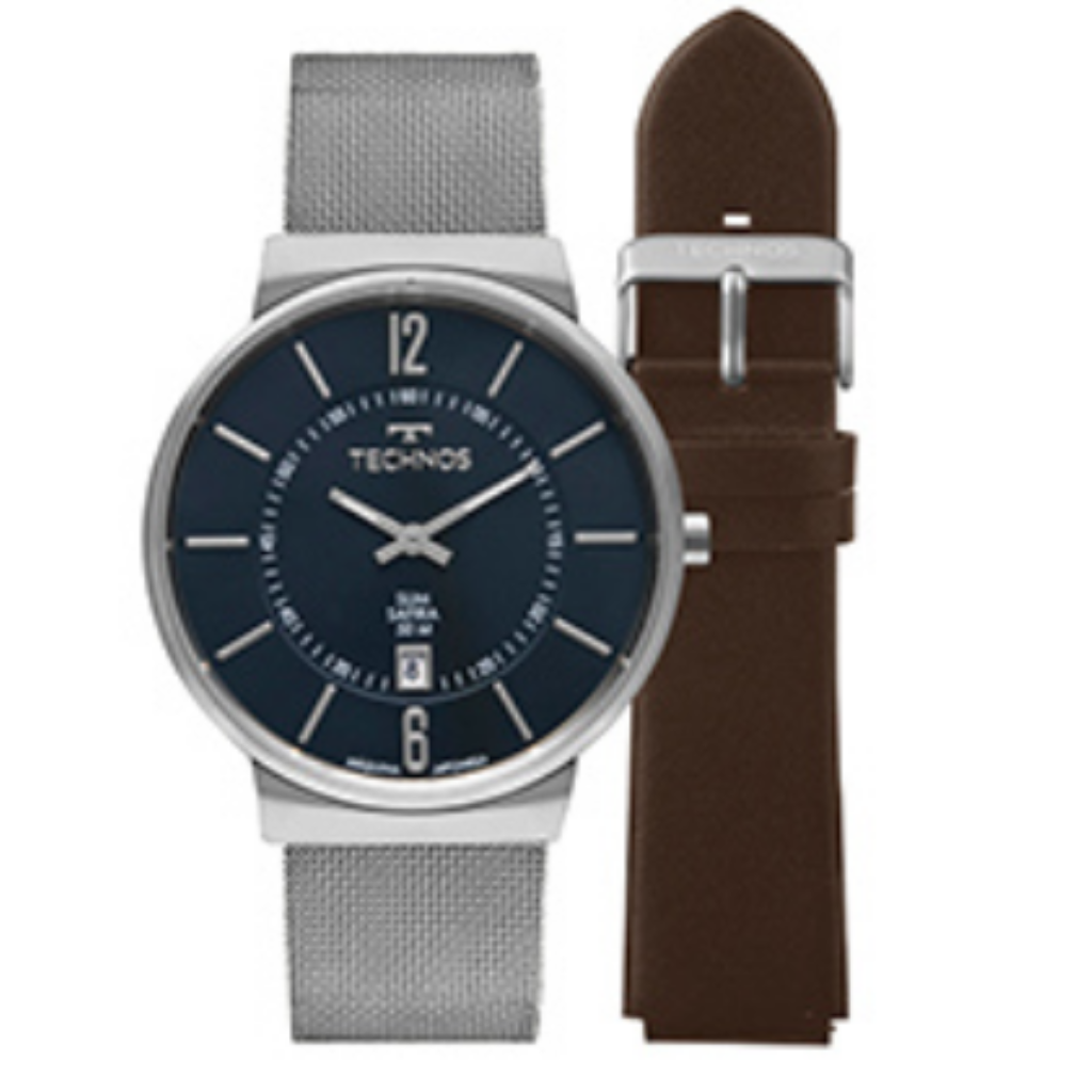 Relógio Technos Masculino Slim Prata GM17AD/T1A
