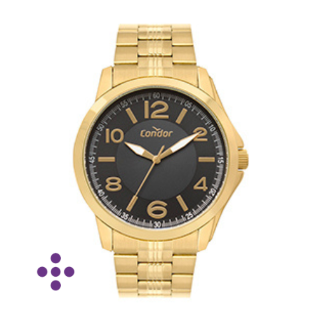 Relógio Condor Masculino Dia A Dia Dourado - CO2035NAM/4P