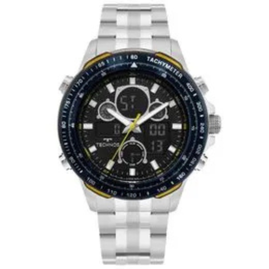 Relógio Technos Masculino Digitech Prata BJ4130AB/1P