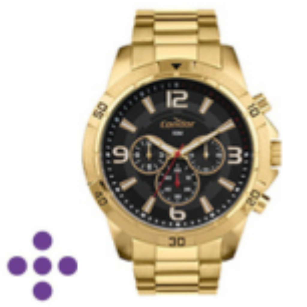 Relógio Condor Masculino Civic Dourado - COVD34AF/4P