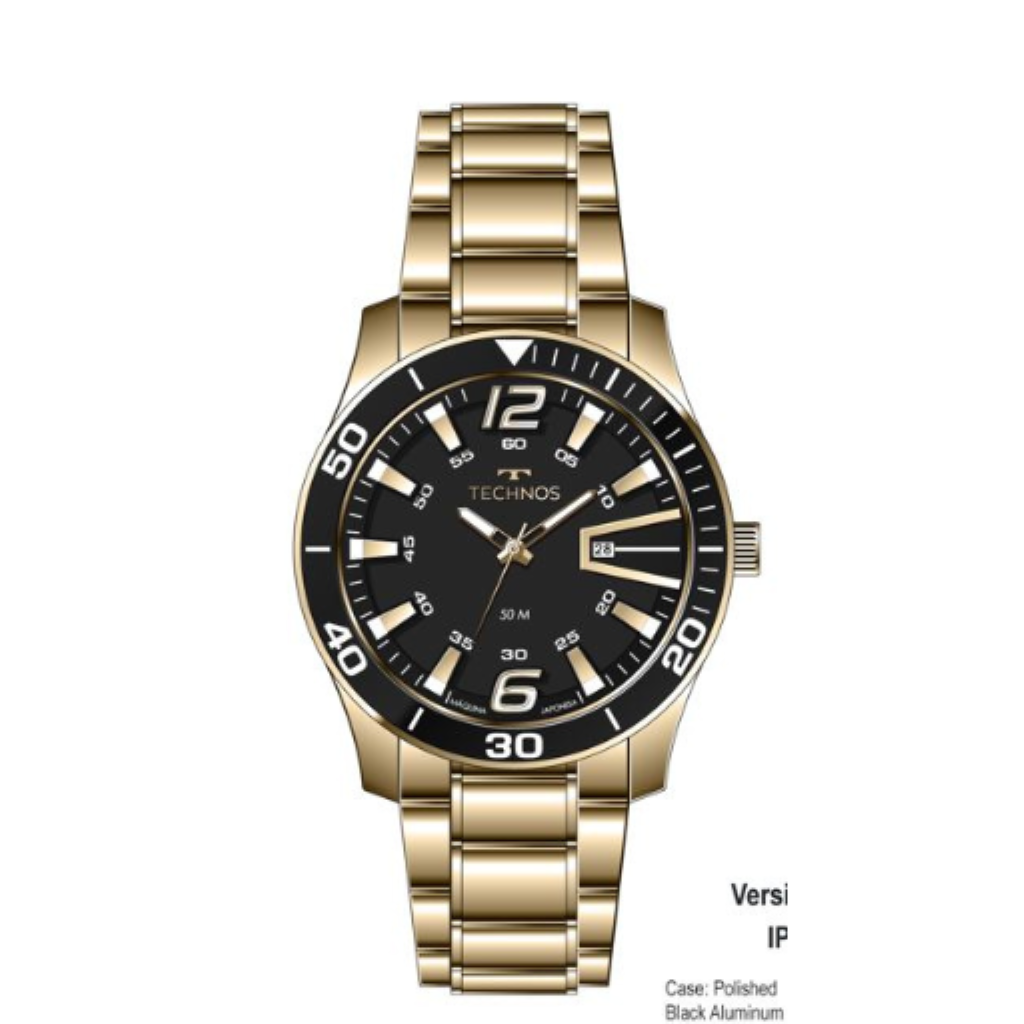 Relógio Technos Masculino Racer Premium Dourado - 2115LAJS/1P