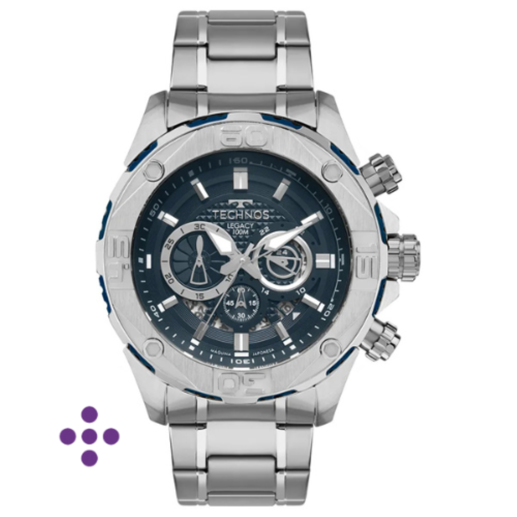 Relógio Technos Masculino Legacy Prata JS25BBZ/1A