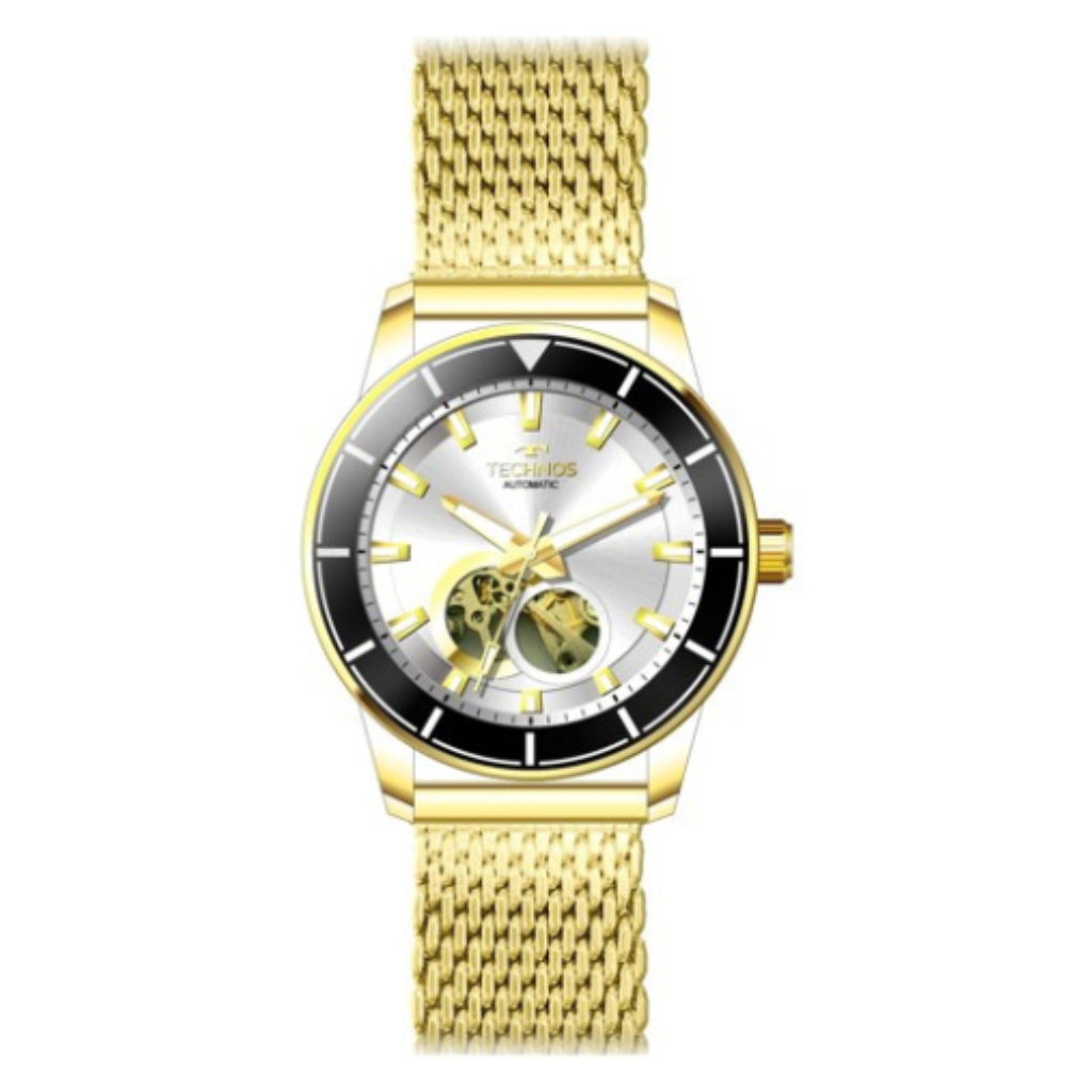 G3266ZHAA/1K Relógio Technos Masculino Automatico Dourado