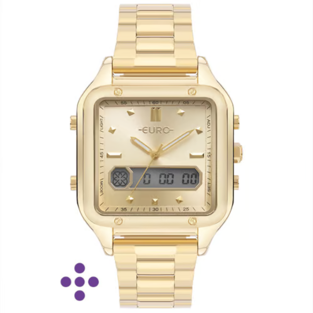 Relógio Euro Feminino Fashion Fit Sporty Dourado - EUBJ3890AAT/4D