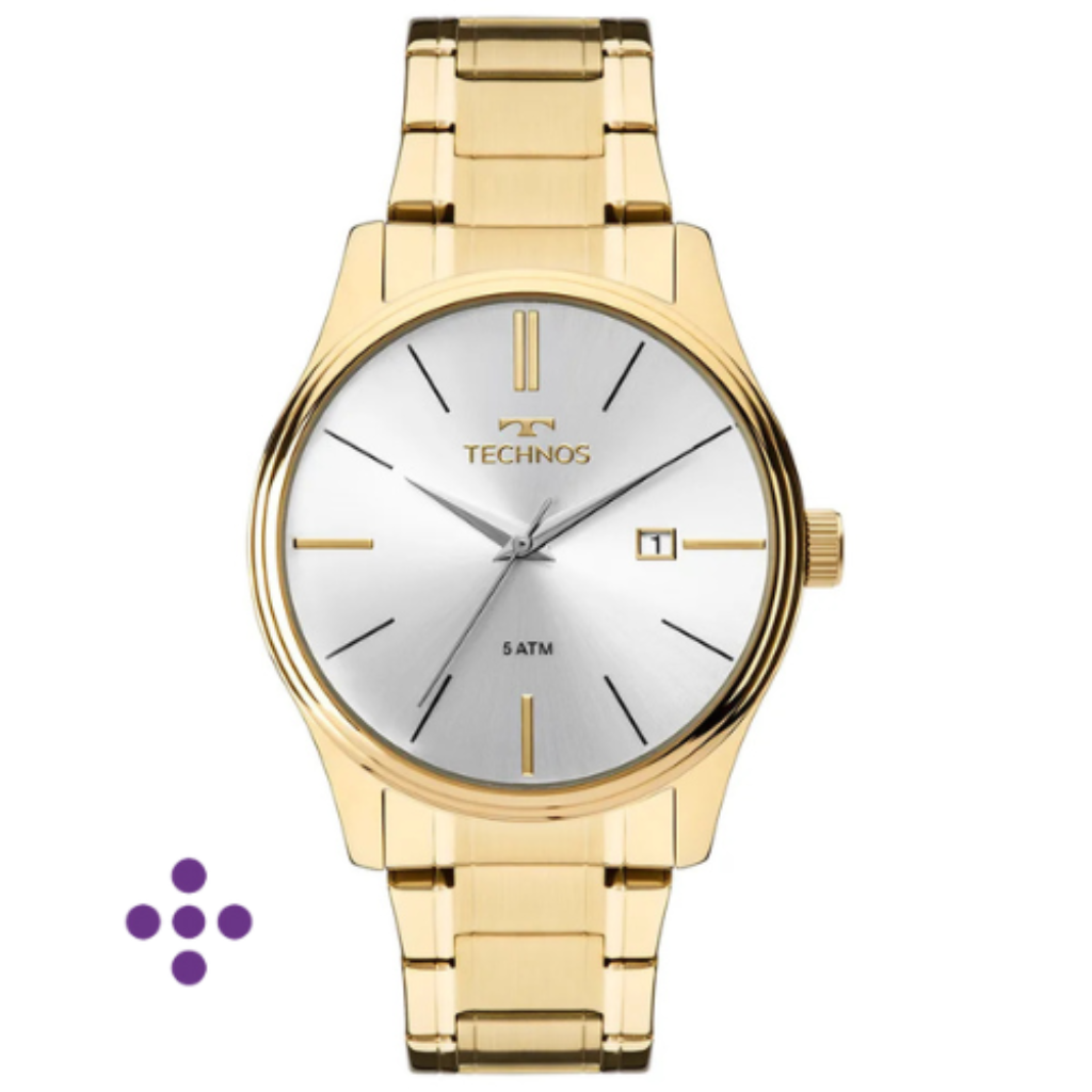 Relógio Technos Masculino Steel Dourado 2115MPN/4K