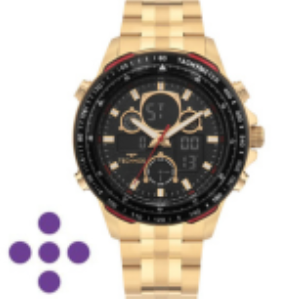 Relógio Technos Masculino Digitech Dourado BJ4130AA/1P
