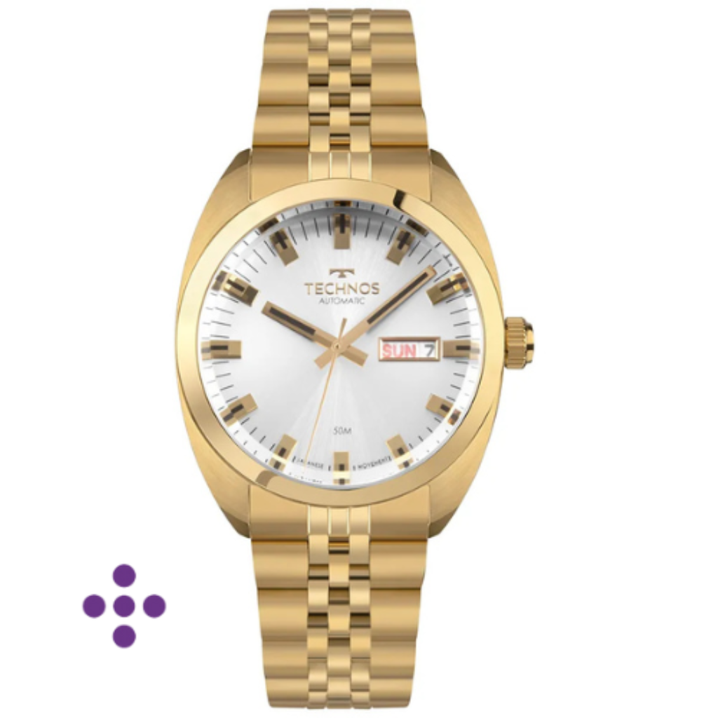 Relógio Technos Masculino Automatico Dourado 8205ON/1K