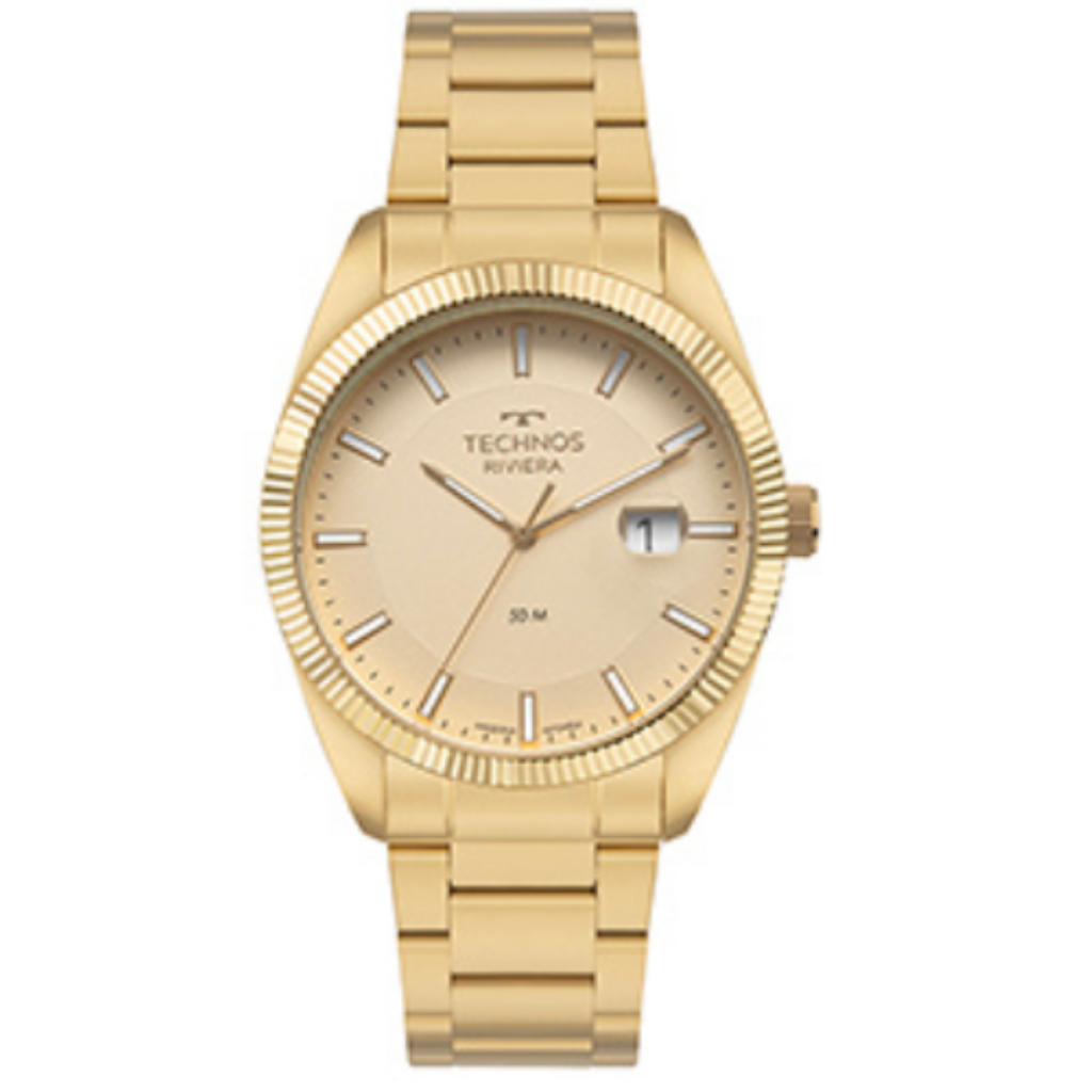 Relógio Technos Masculino Riviera Dourado 317AG/1X