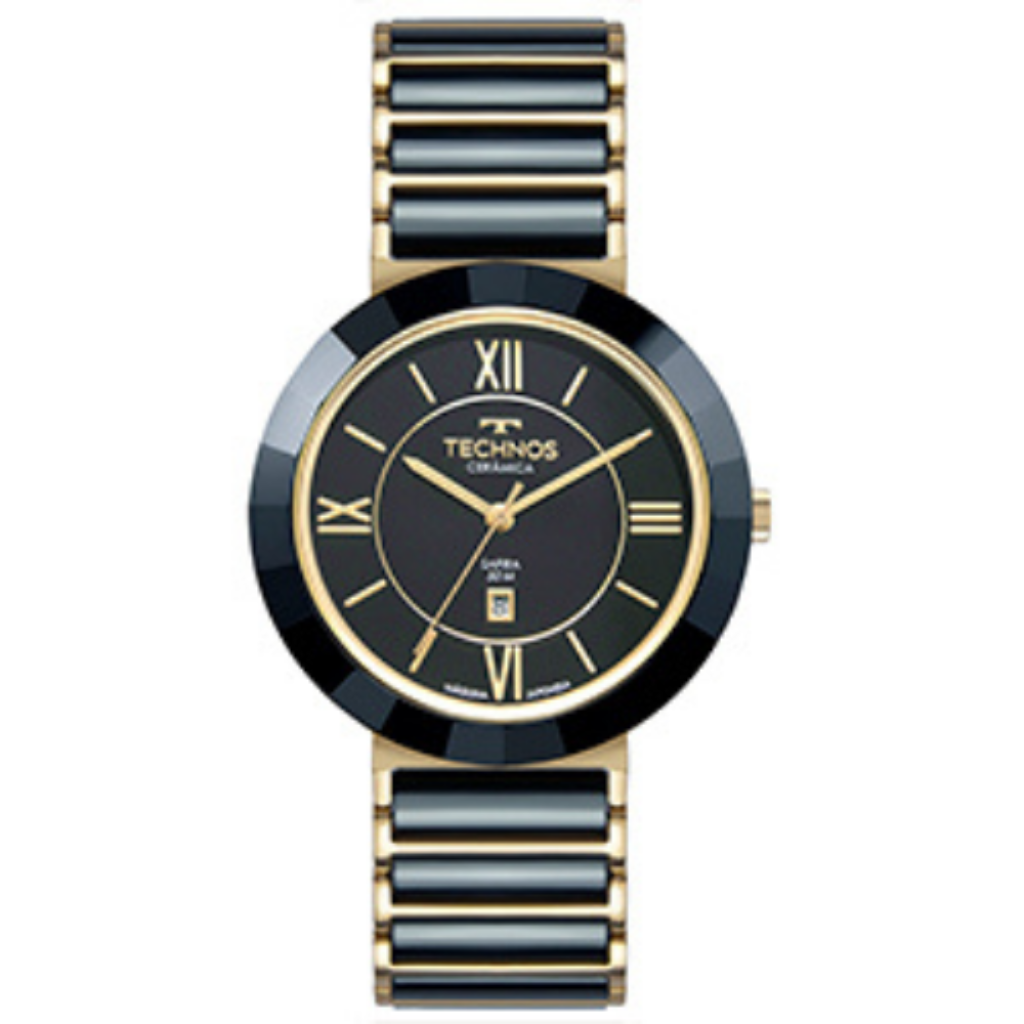 Relógio Technos Unissex Ceramic Sapphire Dourado 2015BV/1A