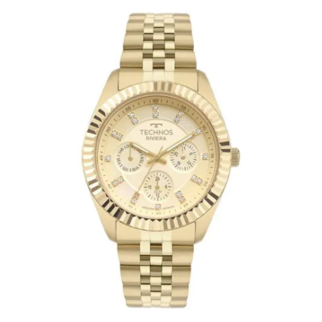 Relógio Technos Feminino Riviera Dourado 6P79BW/1X
