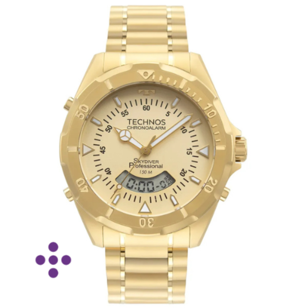 Relógio Technos Masculino Skydiver Dourado - WT2050AWN/1X