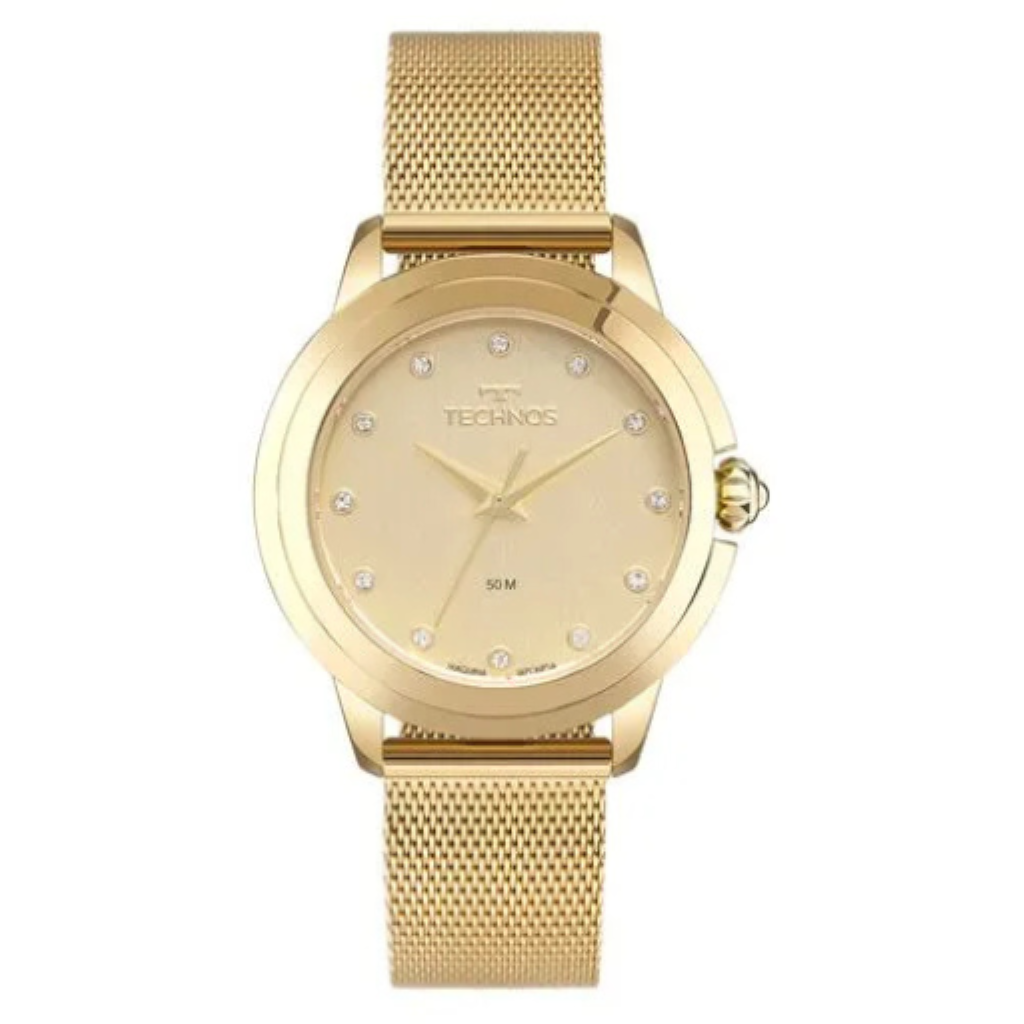Relógio Technos Feminino Brilho Dourado 2036MTP/1D