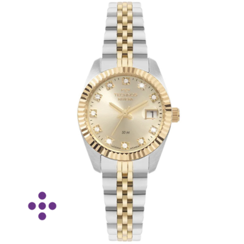 Relógio Technos Feminino Riviera Bicolor 2015CEM/1X