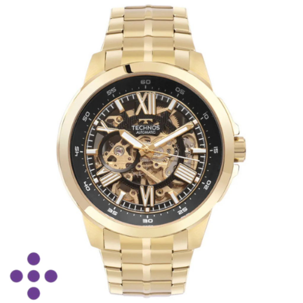 Relógio Technos Masculino Automático Dourado G3265AN/1P