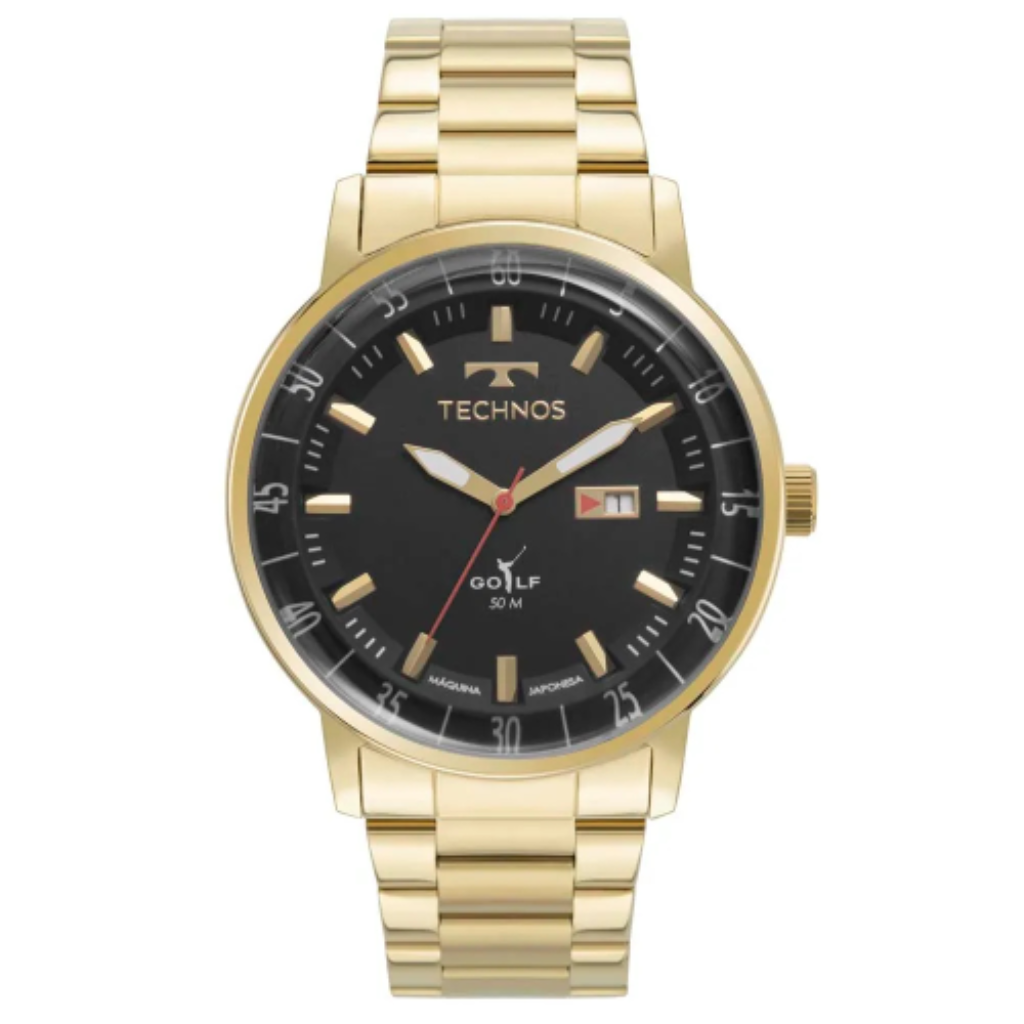 Relógio Technos Masculino Golf Dourado 2115LAP/1P