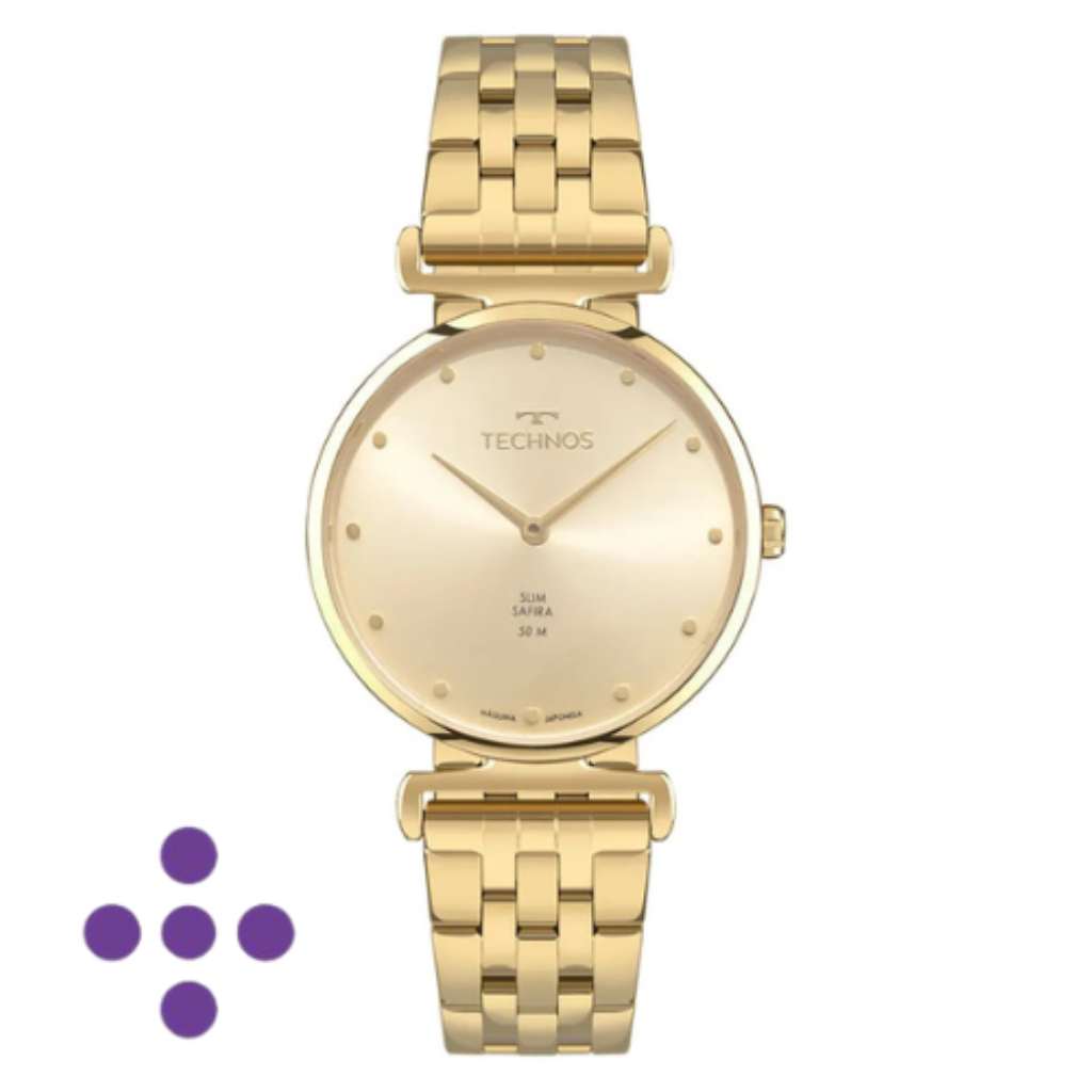 Relógio Technos Feminino Slim Dourado - VJ20AD/1X