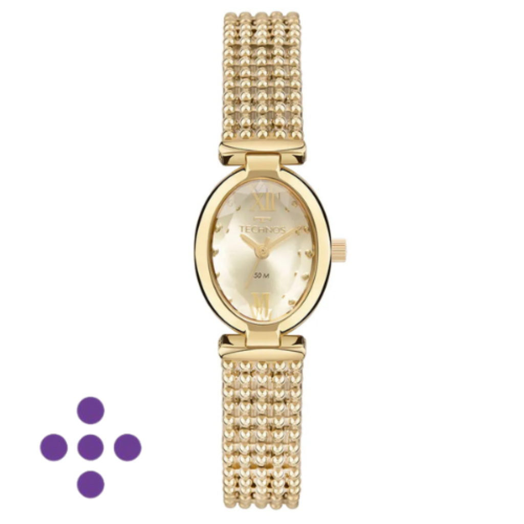 Relógio Technos Feminino Mini Joia Dourado - 2035MZH/1D