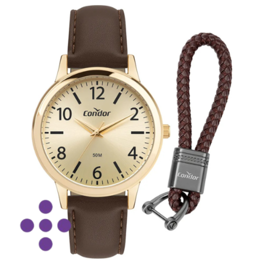 Relógio Condor Masculino Dia A Dia Dourado - CO2035NRS/K3X