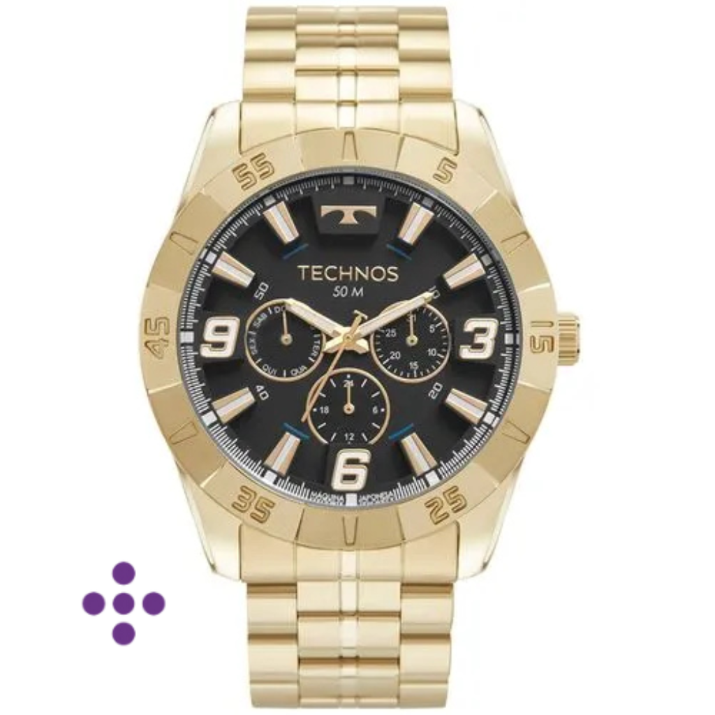 Relógio Technos Masculino Racer Dourado 6P29ALC/1P