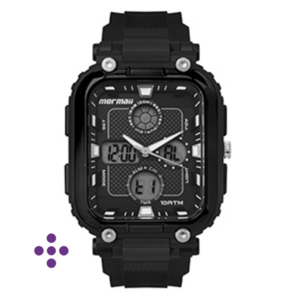 Relógio Mormaii Masculino Force Preto - MO24200/8P