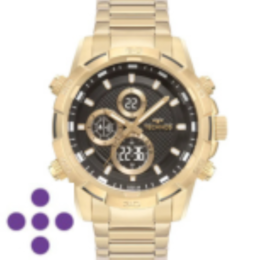 Relógio Technos Masculino Digitech Dourado BJ4060AB/1P