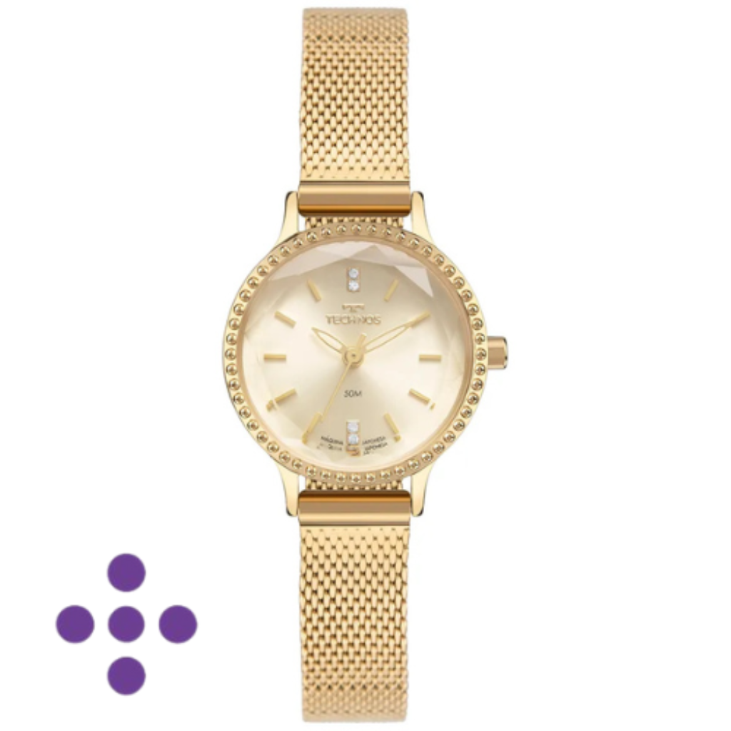 Relógio Technos Feminino Mini Dourado - GL32BG/1D