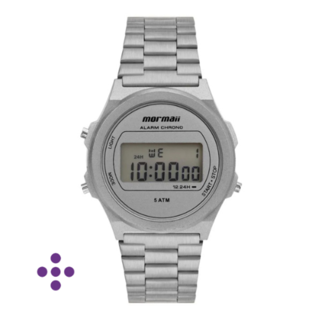 Relógio Mormaii feminino vintage prata - mo13034a/7k