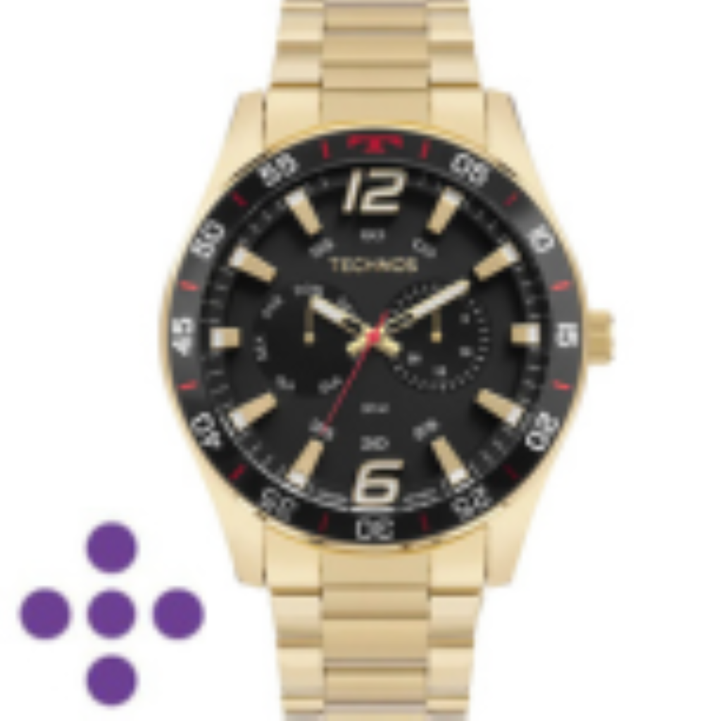 Relógio Technos Masculino Racer Dourado 6P25BX/1P